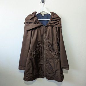 Prairie Underground Brown Long Raincoat Cloak Size Small